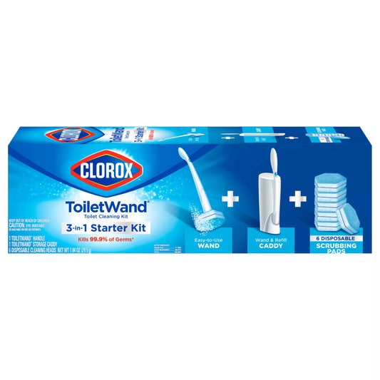 Clorox ToiletWand Toilet Cleaning Kit, 3-in-1 Starter Kit 1 each