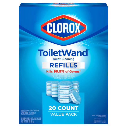 Clorox ToiletWand Refills, Toilet Cleaning, Value Pack 20 ct.
