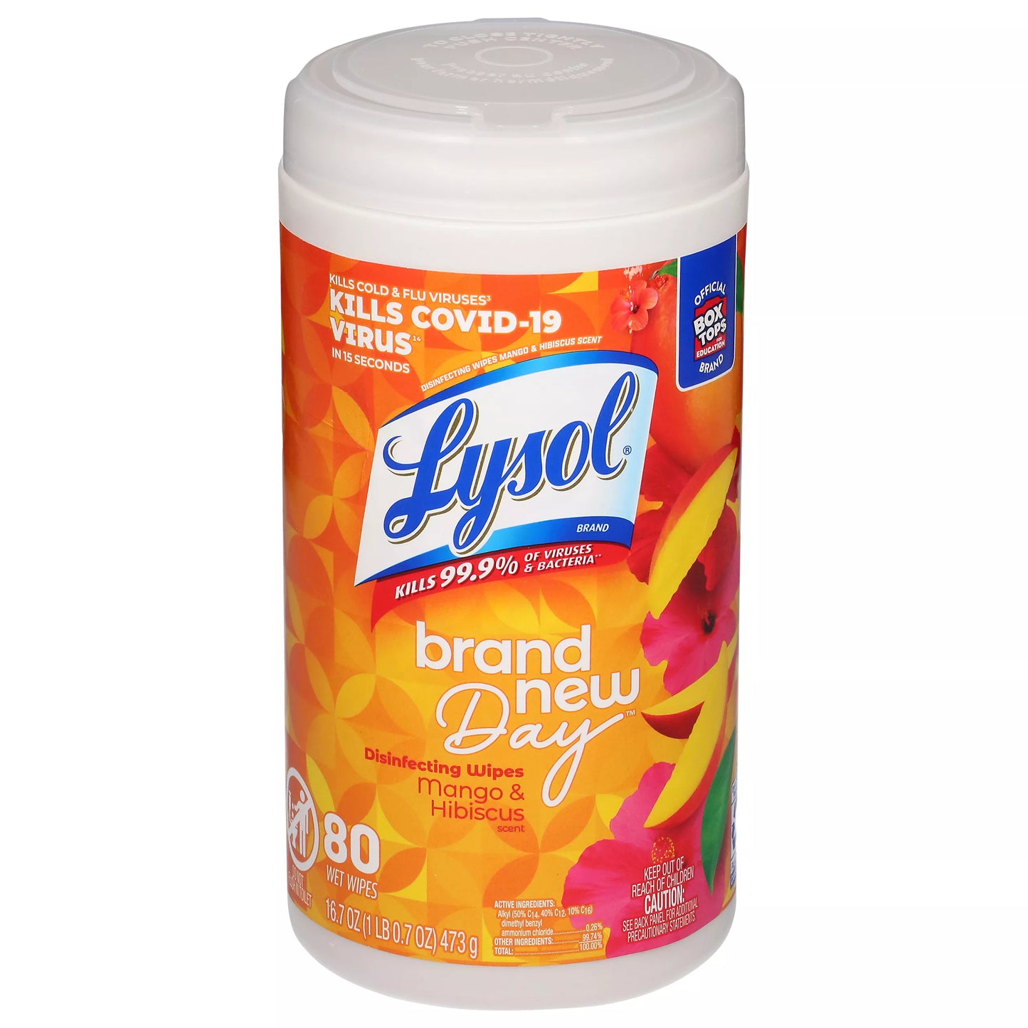 Lysol Brand New Day Disinfecting Wipes, Mango & Hibiscus Scent 80 ct.