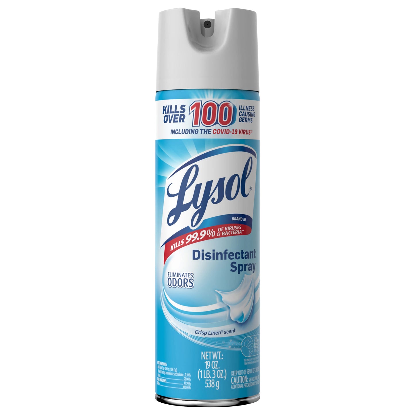 Lysol Crisp Linen Scent Disinfectant Spray 19 ounce