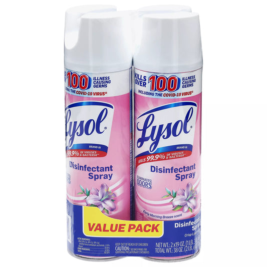 Lysol Early Morning Breeze Scent Disinfecting Spray Value Pack 38 ounce