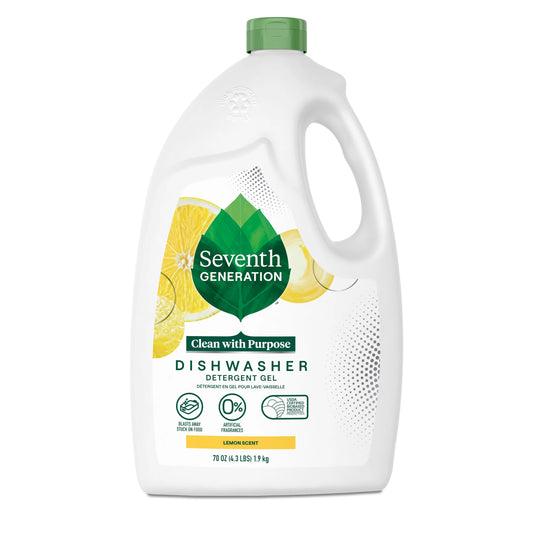 Seventh Generation Lemon Scent Dishwasher Detergent Gel 70 ounce