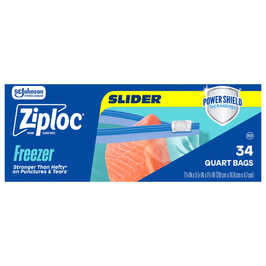 Ziploc Quart Freezer Slider Bags 34 ct.