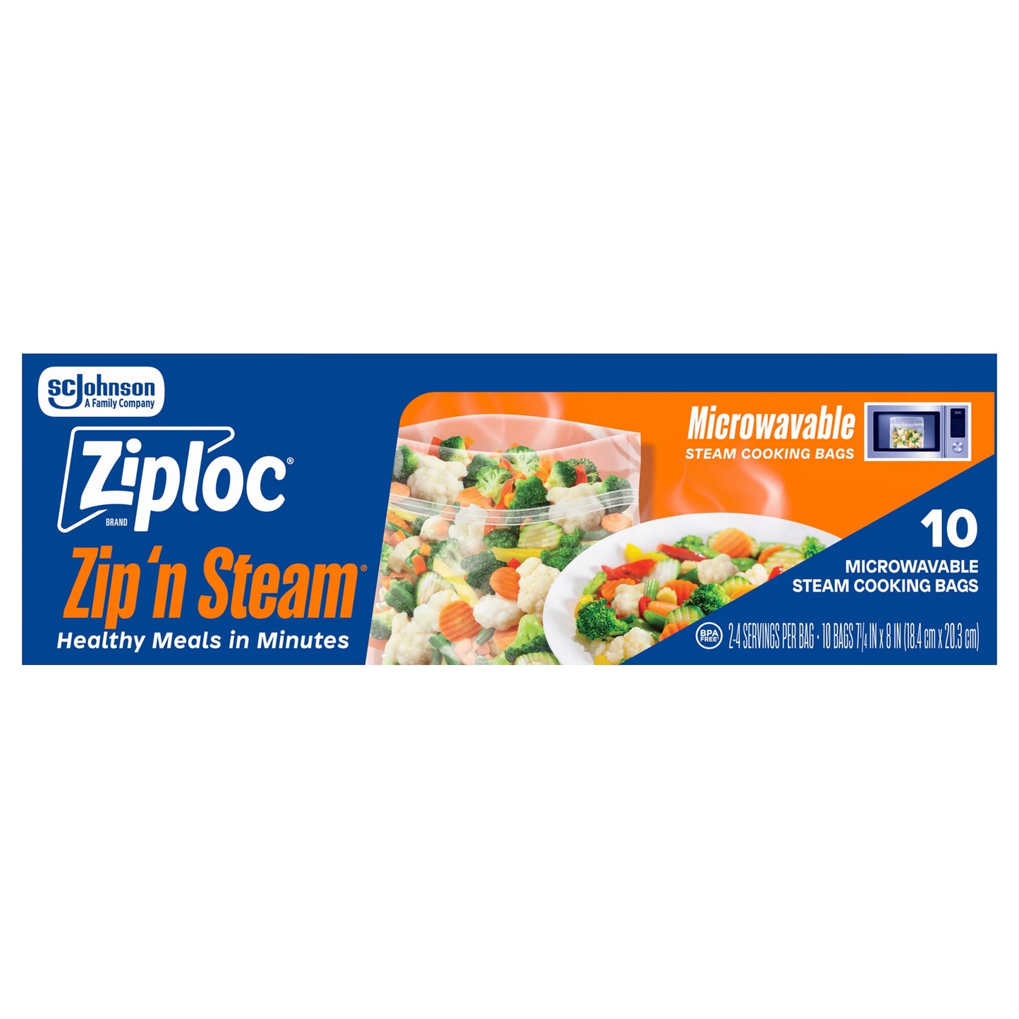 Ziploc Zip 'n Steam Microwavable Steam Cooking Bags 10 ct.