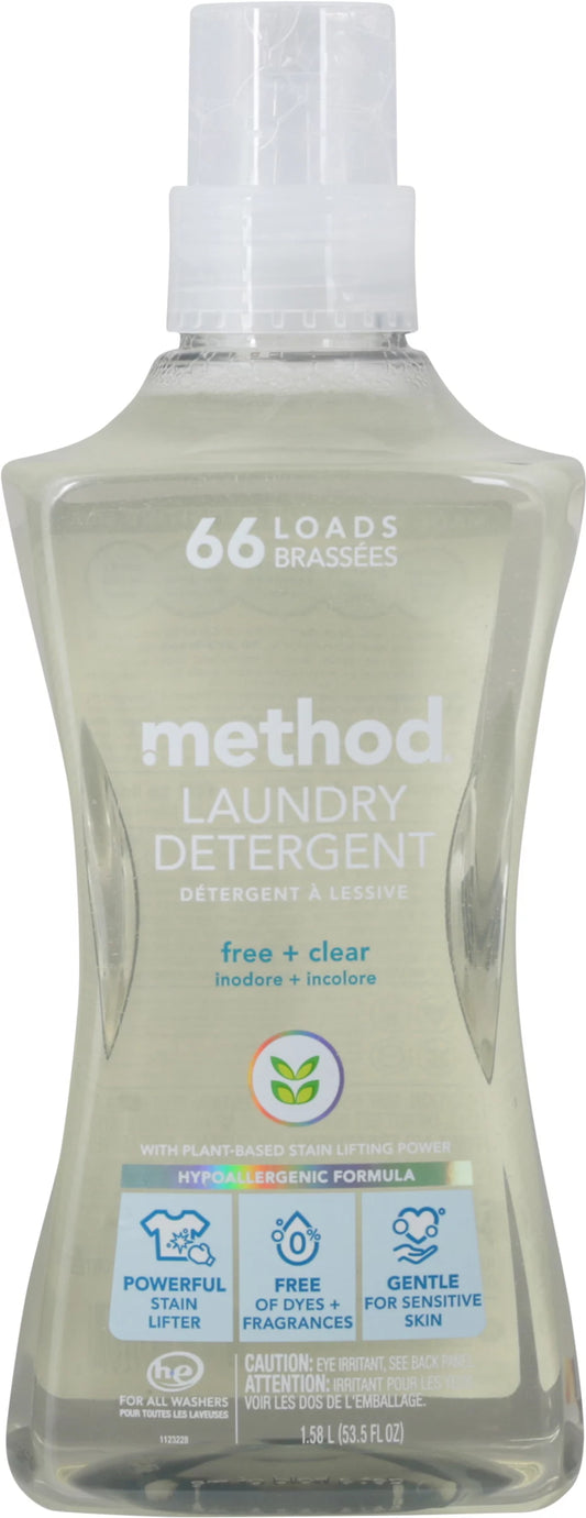 Method Laundry Detergent, Free + Clear 53.5 fl. oz.