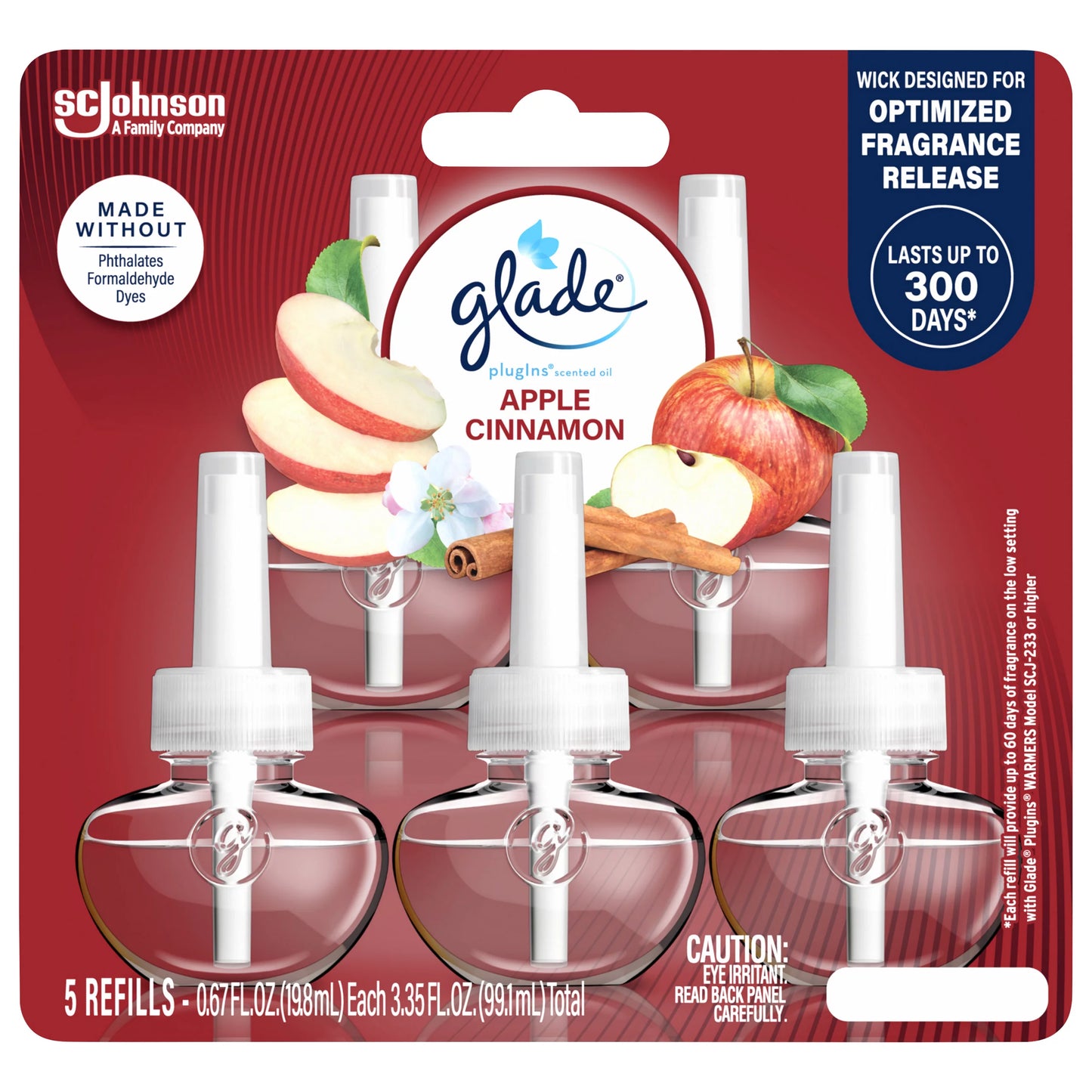 Glade PlugIns Apple Cinnamon Scented Oil Refills 3.35 fl. oz.