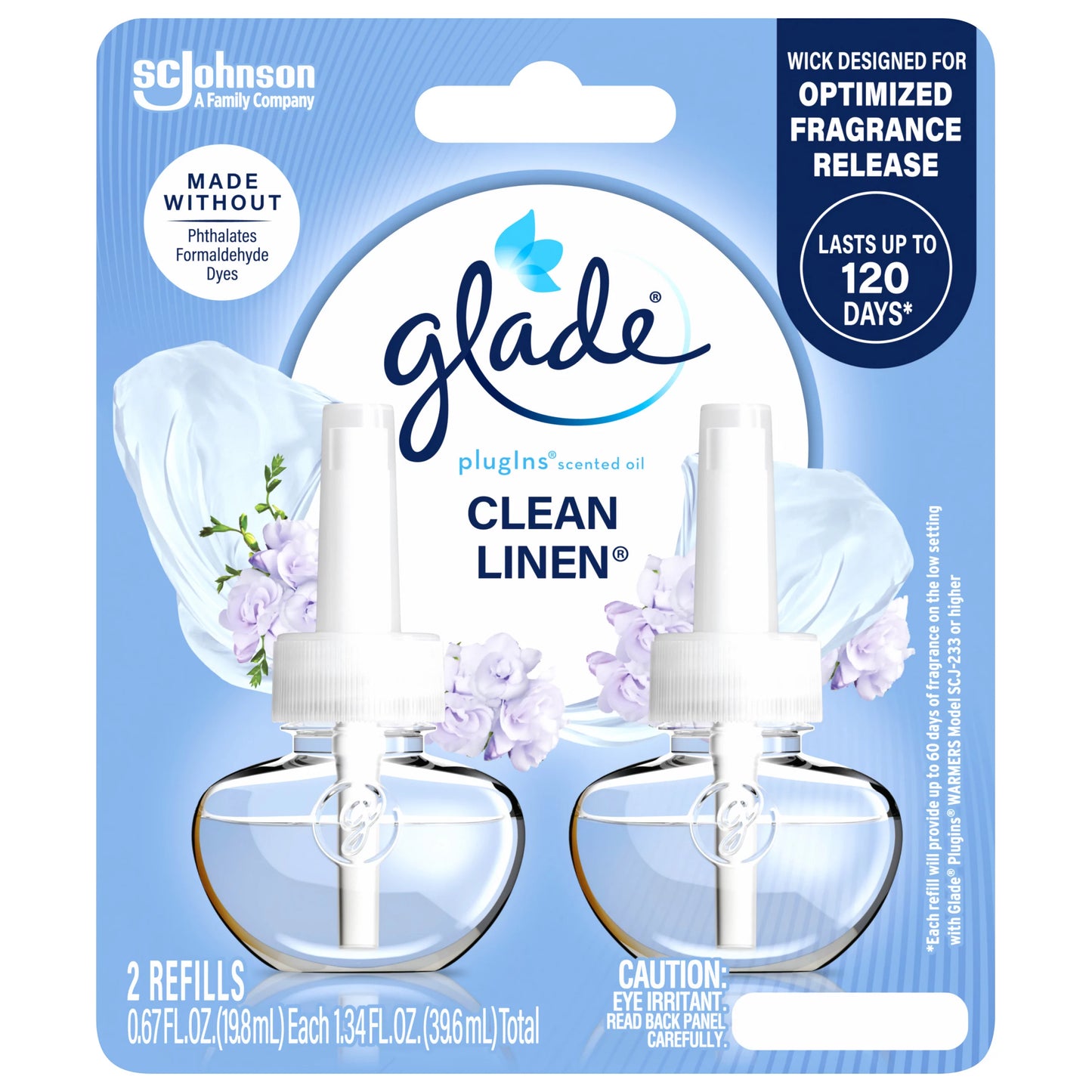 Glade PlugIns Scented Oil Refills, Clean Linen 2 ct.