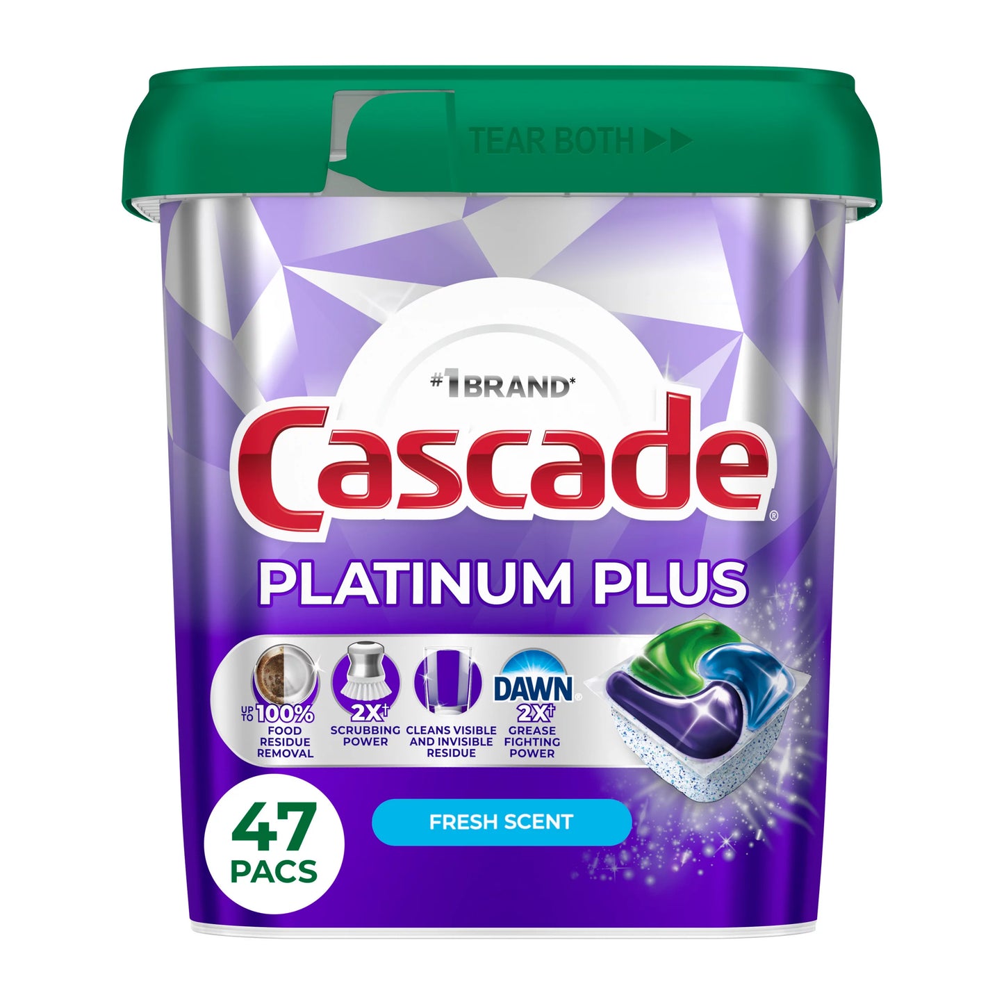 Cascade Platinum Plus Dishwasher Pods, Fresh 47 ct.