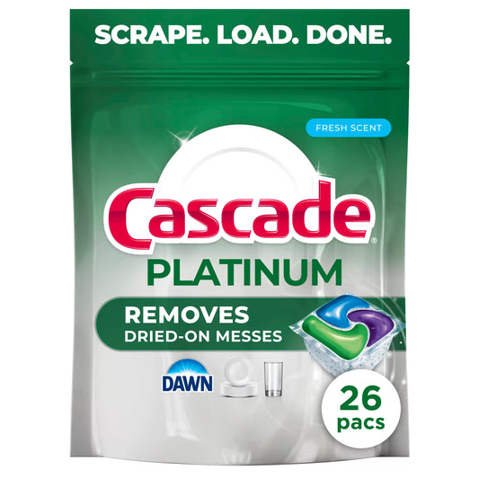 Cascade Platinum Dishwasher Pods, Fresh 26 ct.