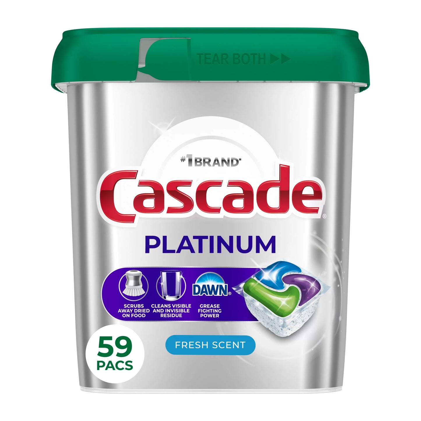 Cascade Platinum Dishwasher Pods, Fresh 59 ct.