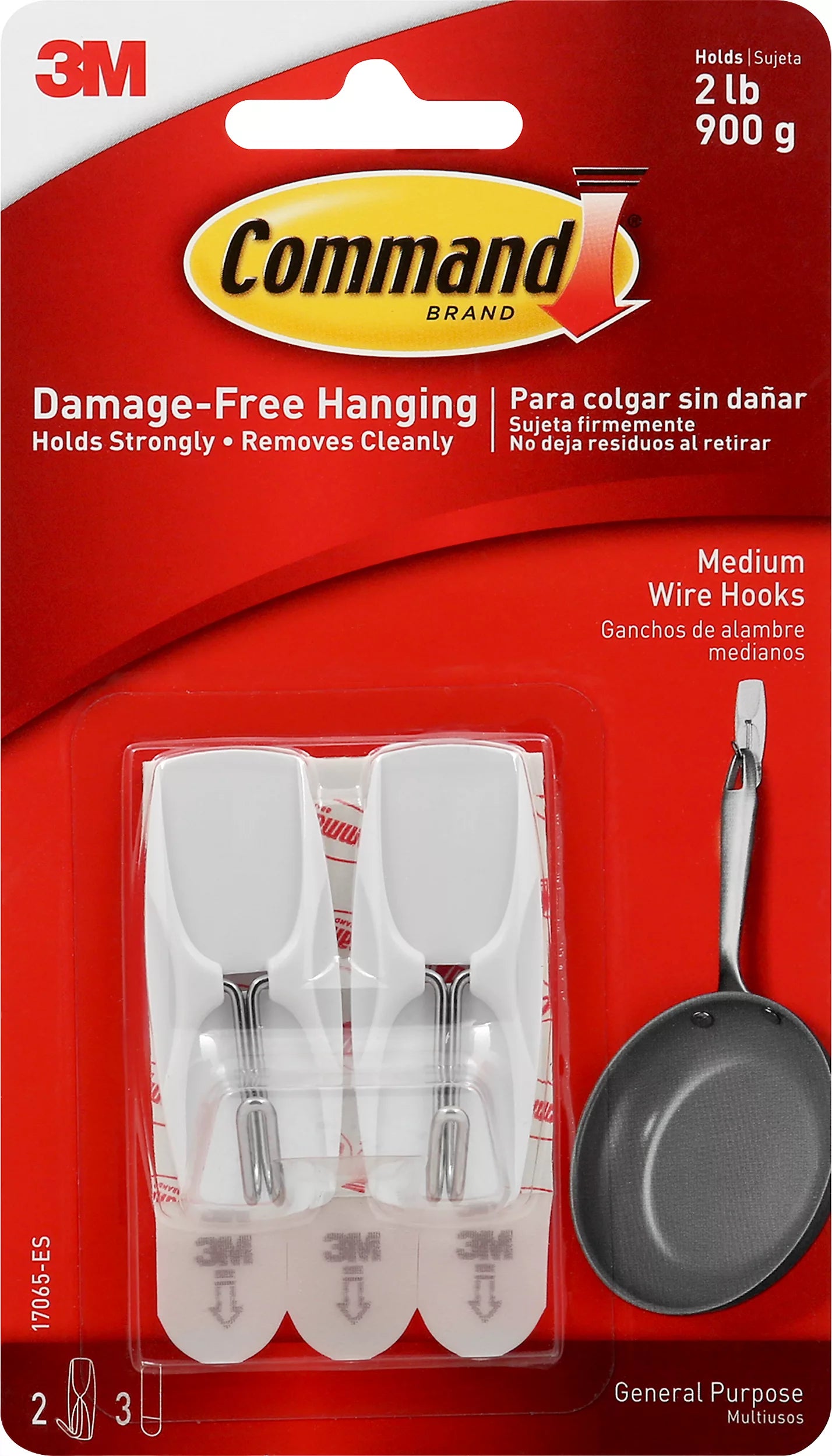 Command Wire Hooks, General Purpose, Medium 2 each