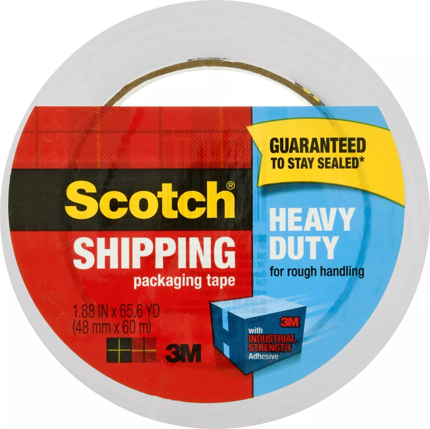 Scotch Packaging Tape, Shipping, Heavy Duty 65.6 yd.