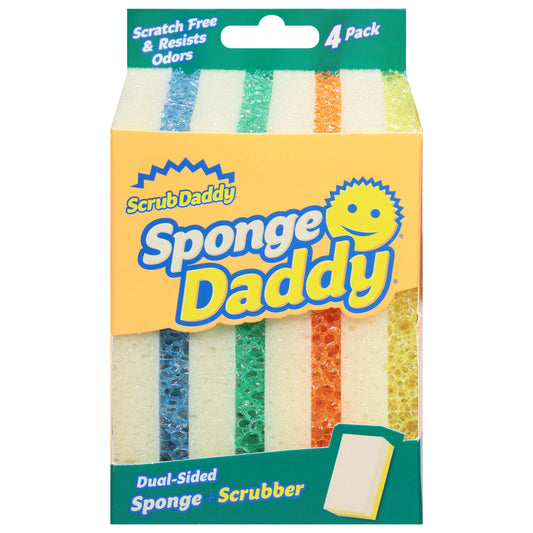 Scrub Daddy Sponge Daddy Dual-Sided Sponge + Scrubber 4 each