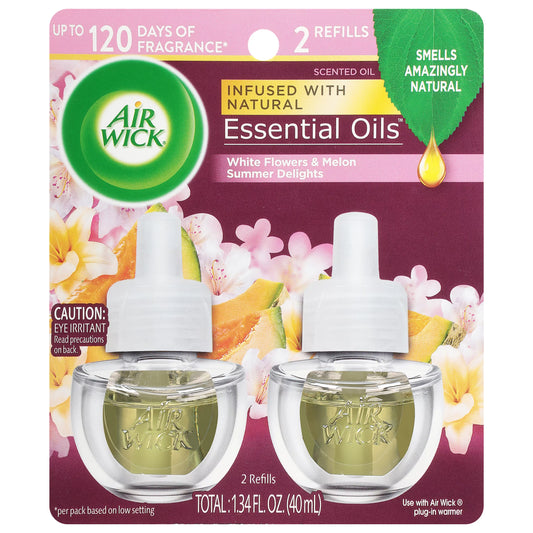 Air Wick Essential Oils Scented Oil Refills, Summer Delights 1.34 fl. oz.