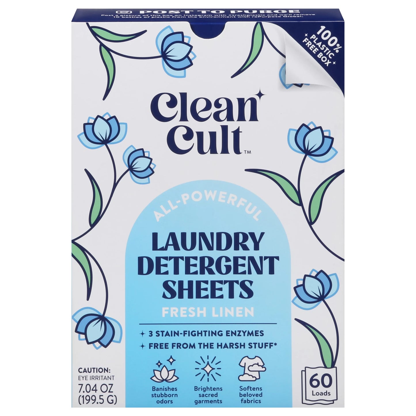Cleancult Laundry Detergent Sheets, Fresh Linen 60 ct.