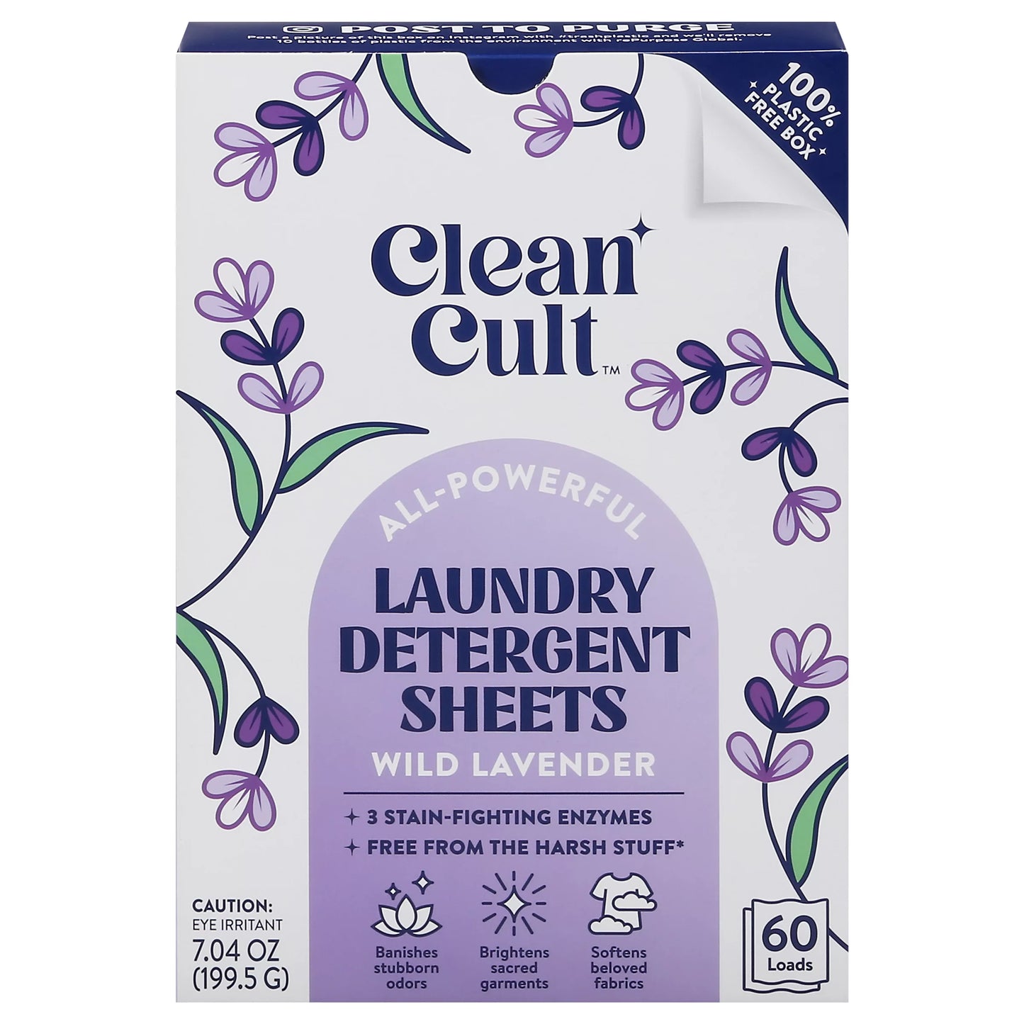 Cleancult Laundry Detergent Sheets, All-Powerful, Wild Lavender 60 ct.