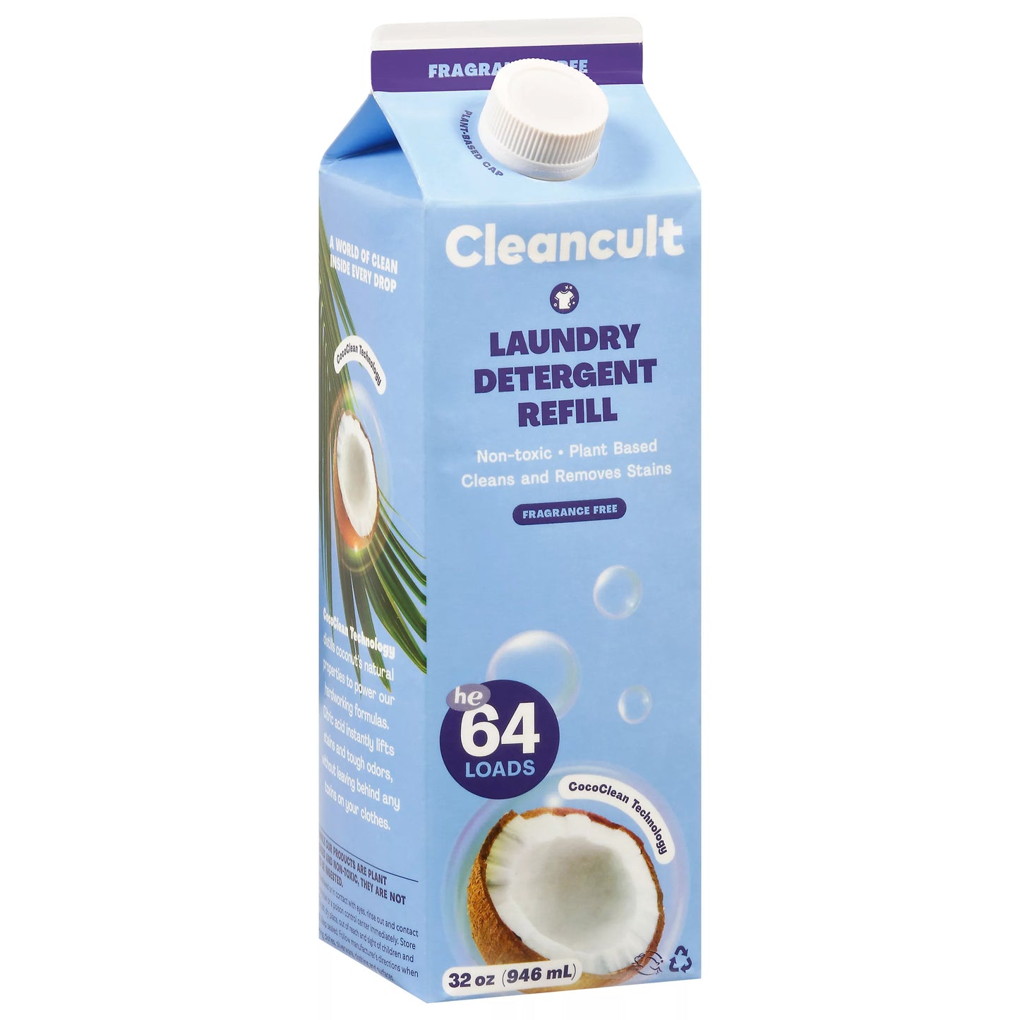 Cleancult Fragrance Free Laundry Detergent Refill 32 fl. oz.