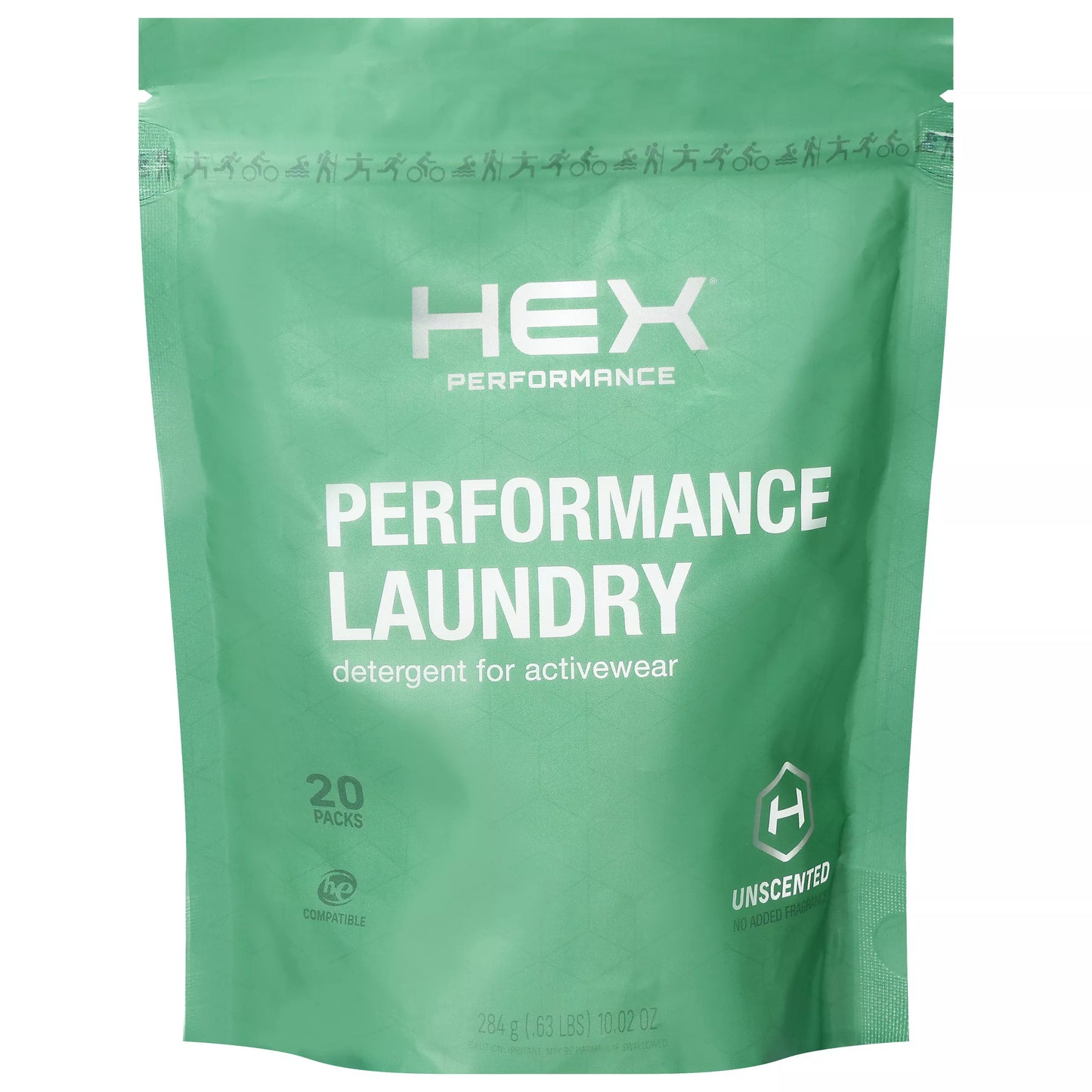 HEX Performance Laundry Unscented Detergent for Activewear 20 ct.