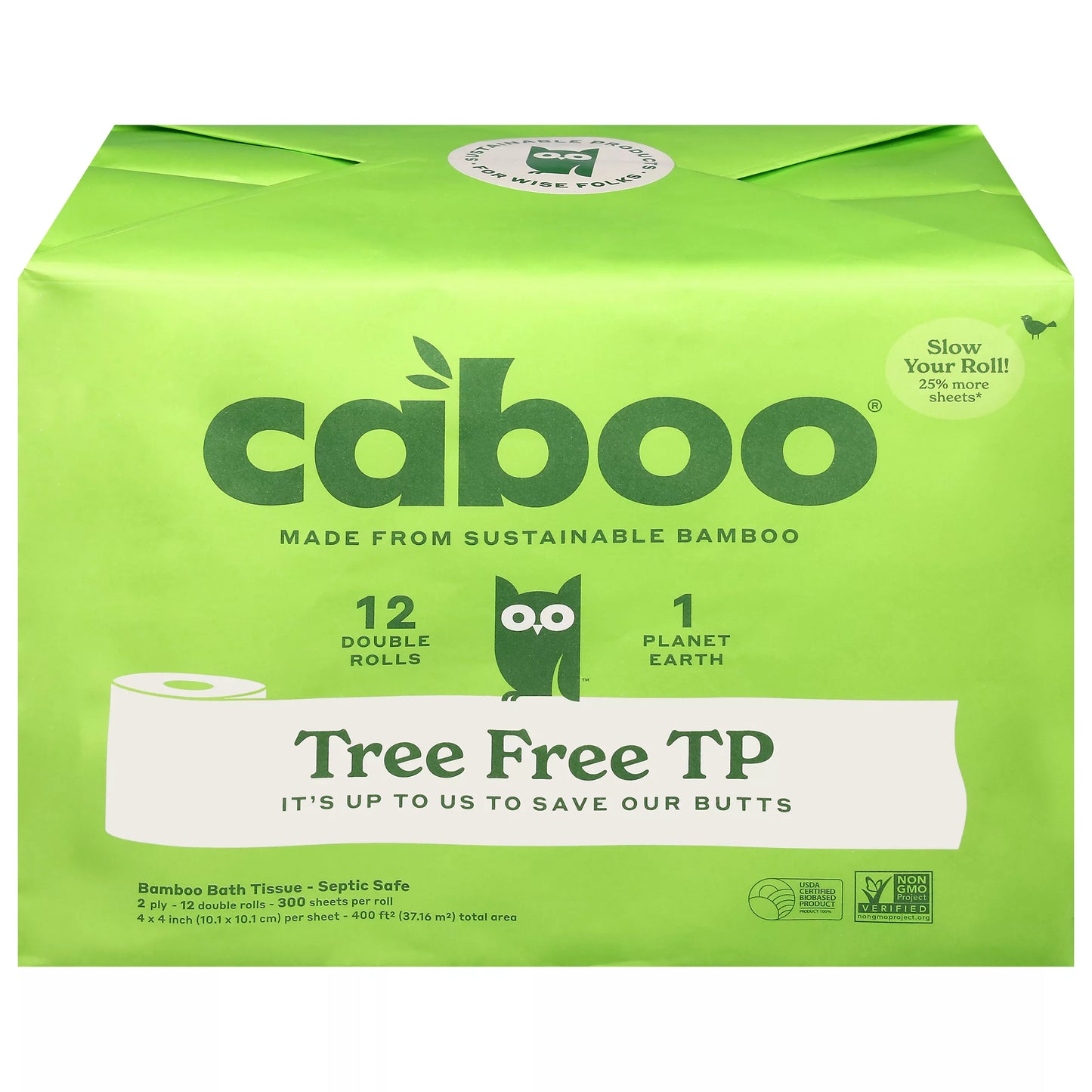 Caboo Bath Tissue, Bamboo 400 sq. ft.