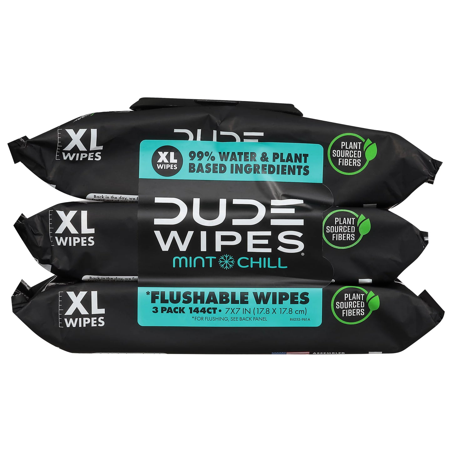 Dude Wipes Flushable Wipes, Chill Mint, XL 144 ct.
