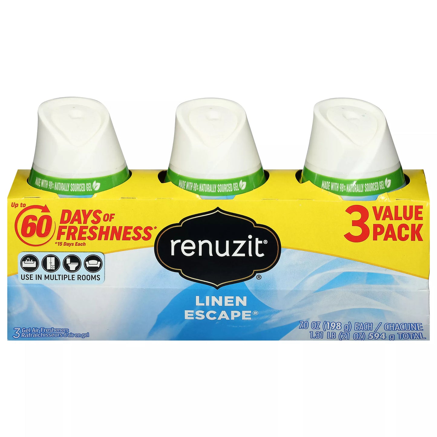 Renuzit Linen Escape Gel Air Fresheners Value Pack 3 ct.