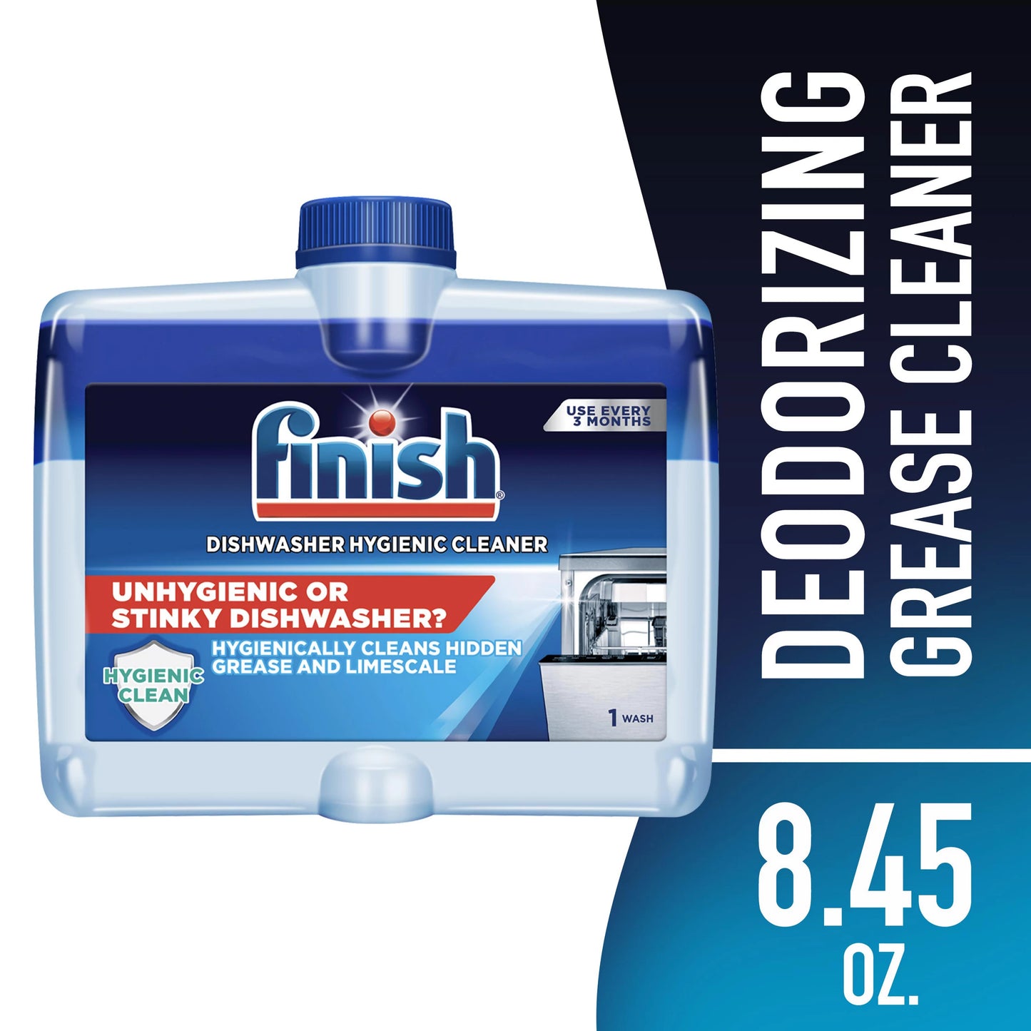 Finish Dishwasher Cleaner, Deodorizing Grease Cleaner, Machine Cleaner, 8.45 oz 8.45 fl. oz.