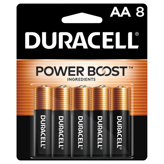 Duracell Power Boost Coppertop AA Alkaline Batteries, 8/Pack 8 each