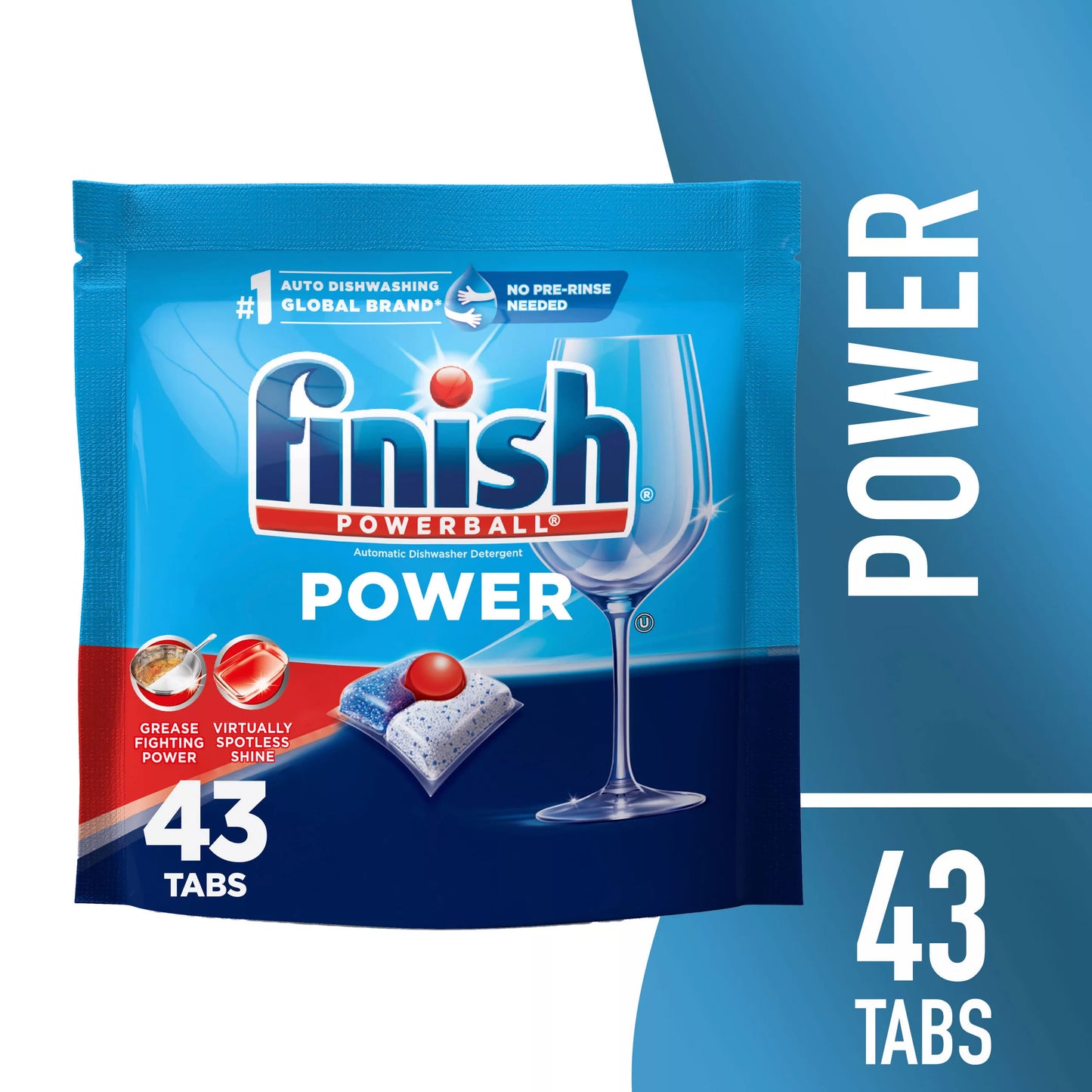 Finish Power Dishwasher Detergent, Premium Dishwashing Pods, 43 ct 43 ct.