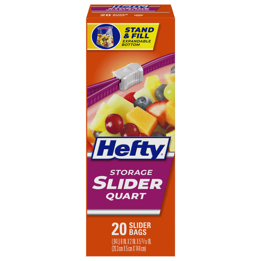 Hefty Quart Storage Slider Bags 20 ct.