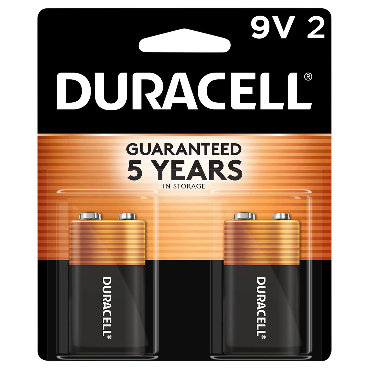 Duracell Coppertop 9V Alkaline Batteries, 2/Pack 2 each