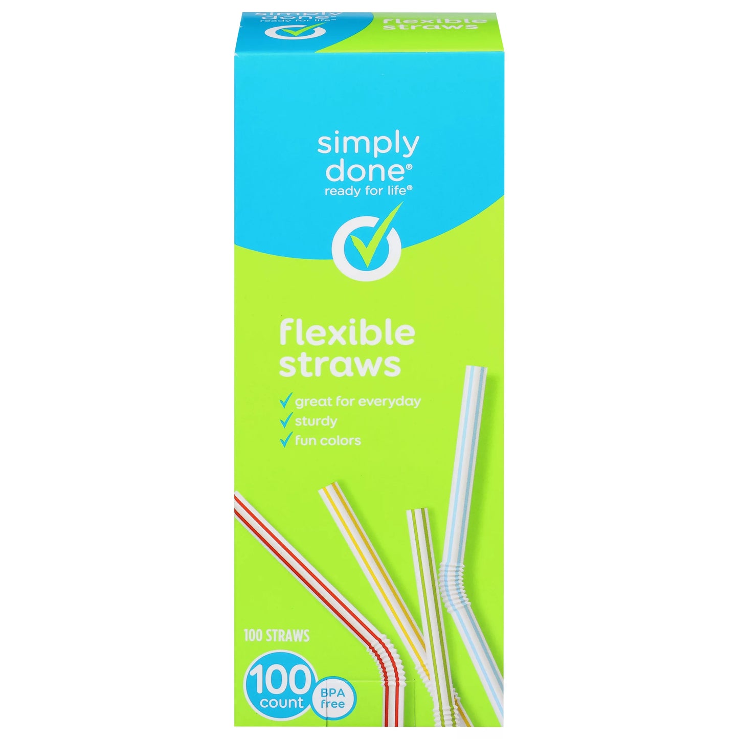 Simply Done Straws, Flexible 100 ct.