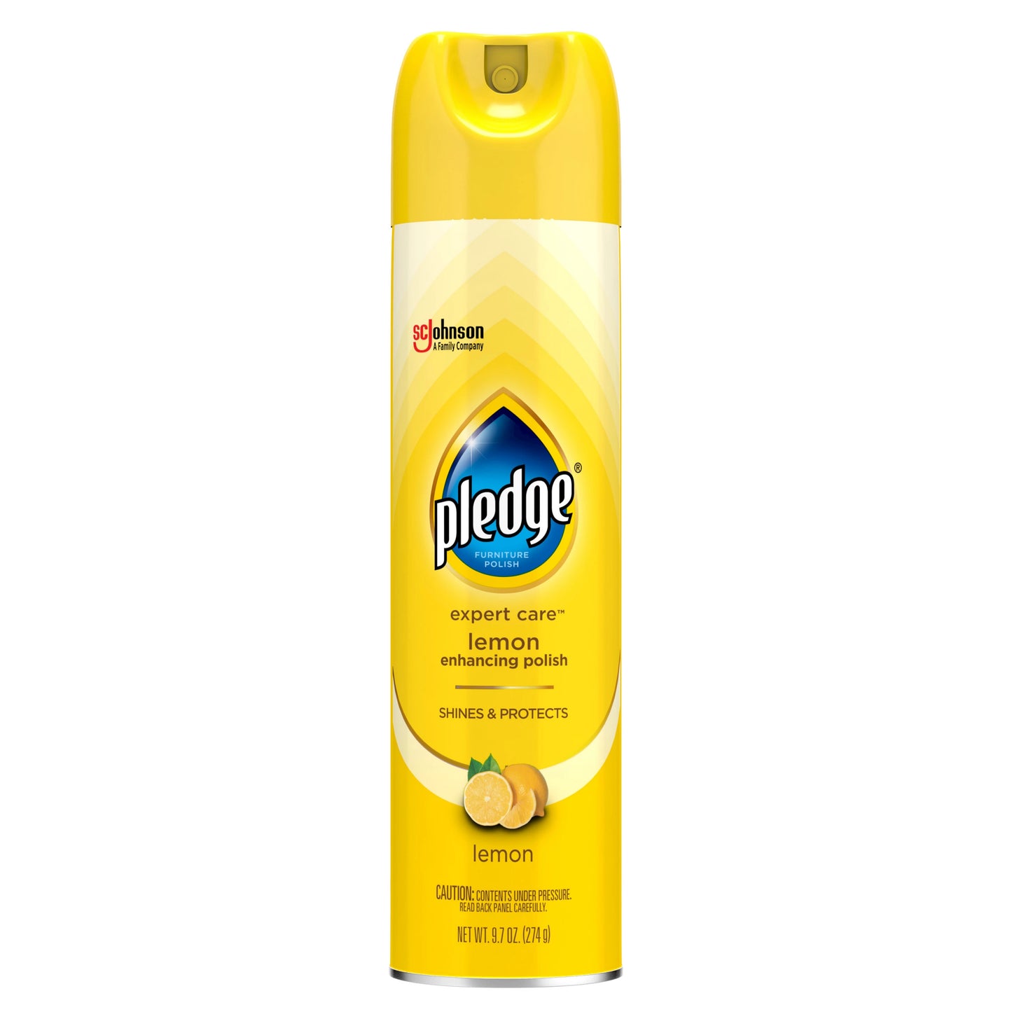 Pledge Enhancing Polish, Furniture & Wood Spray, Lemon Scent, 9.7oz 9.7 ounce