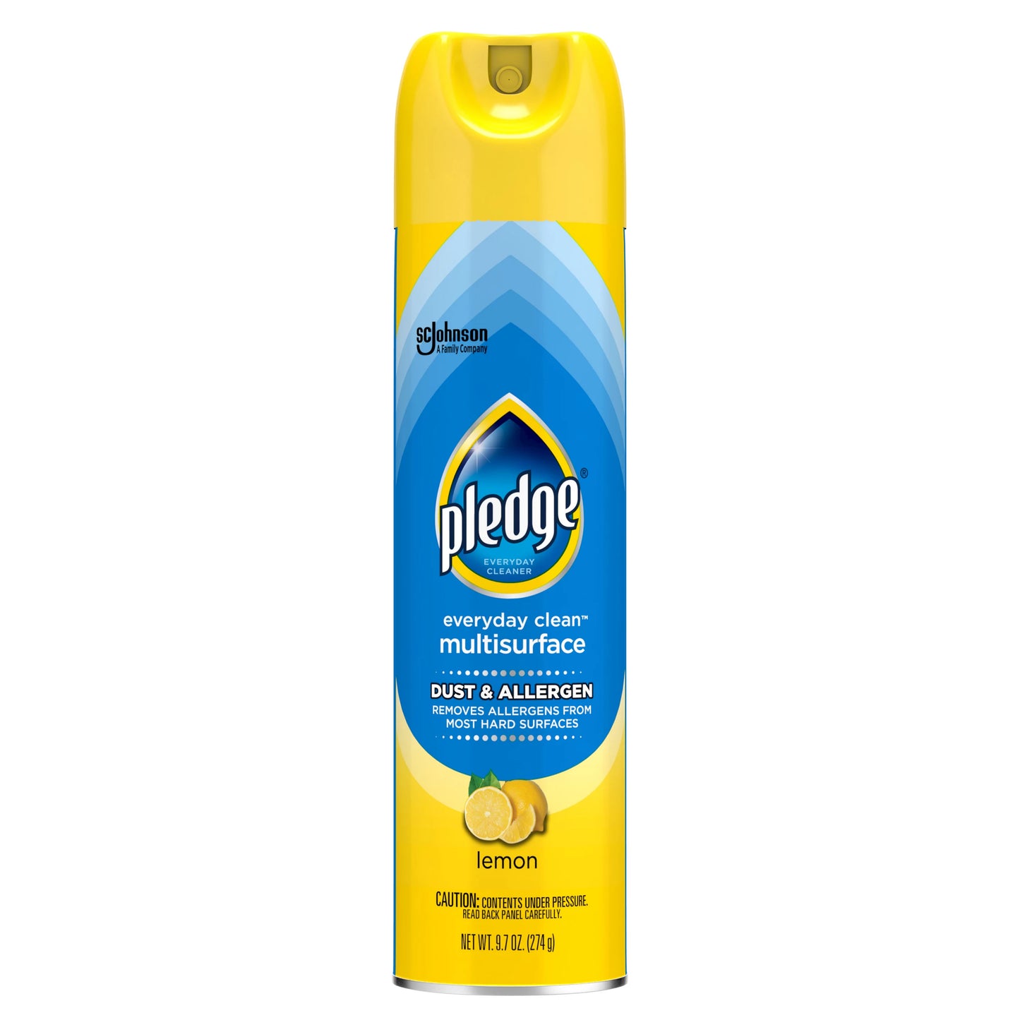 Pledge Dust & Allergen Multisurface Cleaner, Aerosol Spray, Lemon Scent, 9.7oz 9.7 ounce