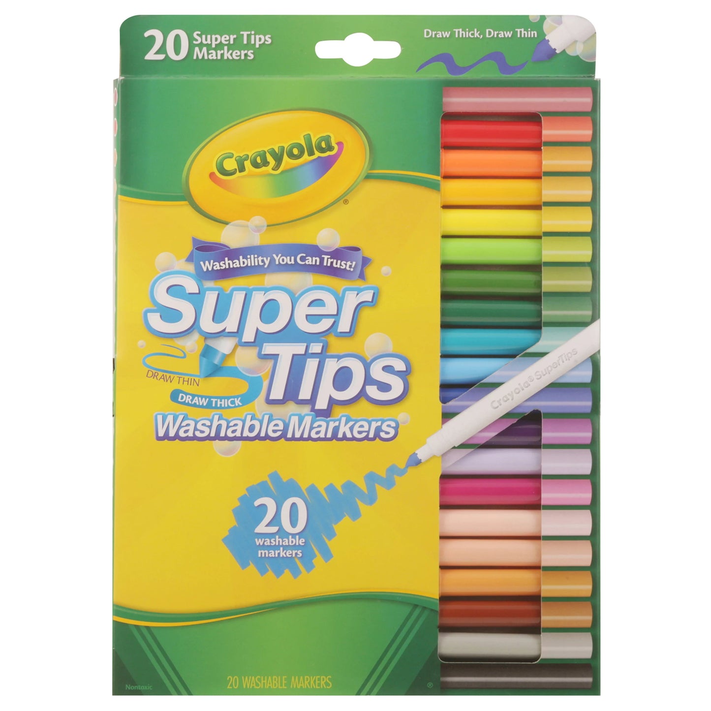 Crayola Markers, Washable, Super Tips 20 ct.