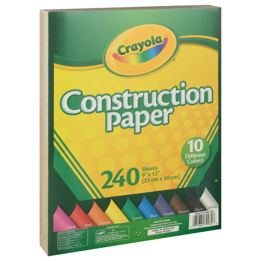 Crayola Construction Paper, 9 Inch x 12 Inch 240 ct.