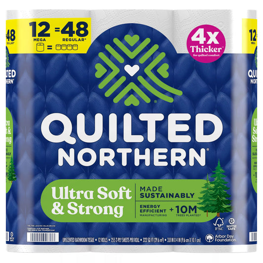 Quilted Northern Ultra Soft & Strong 2-Ply Unscented Mega Rolls Bathroom Tissue 323 sq. ft.