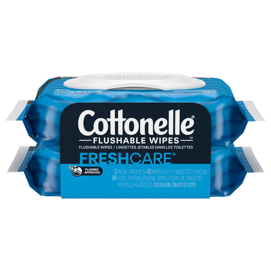 Cottonelle Freshcare Flushable Wipes, 2 Pack 84 ct.