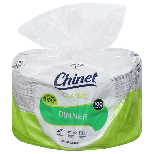 Chinet Plates, Classic, Dinner 100 ct.