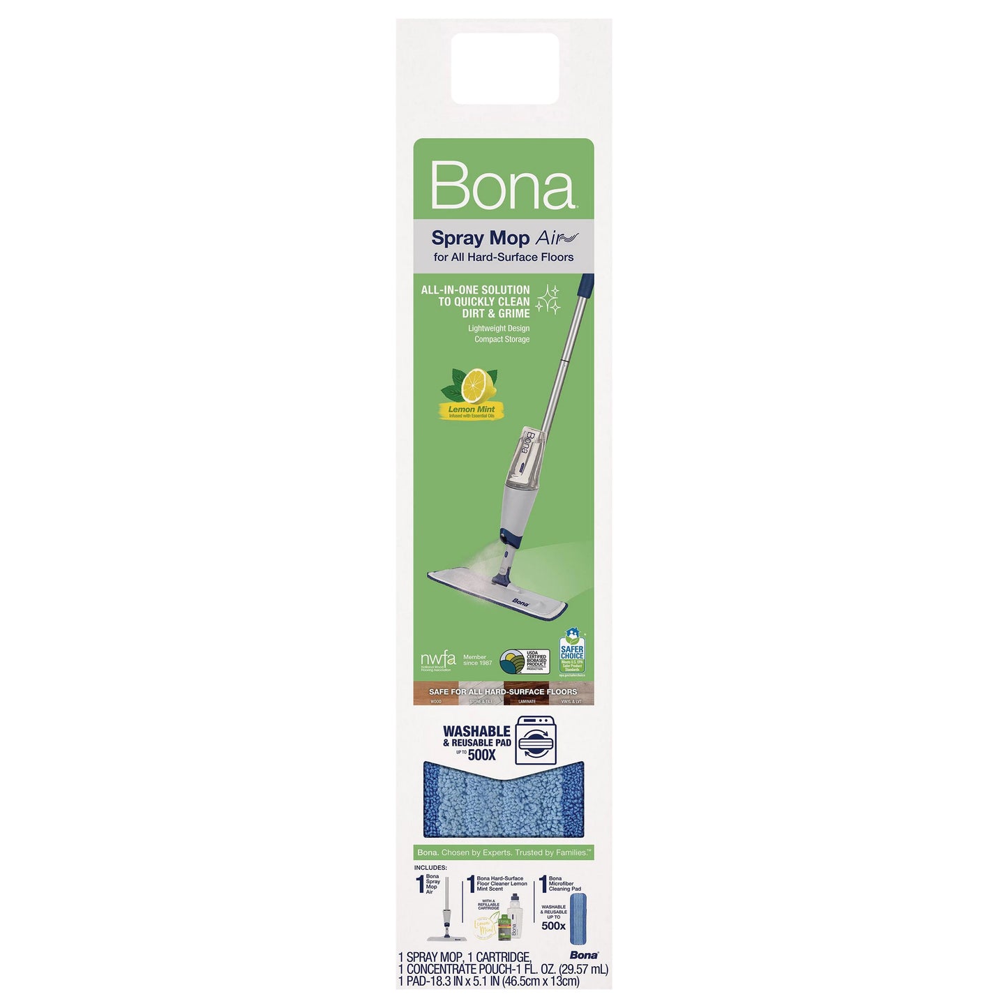 Bona Air Lemon Mint Spray Mop 1 each