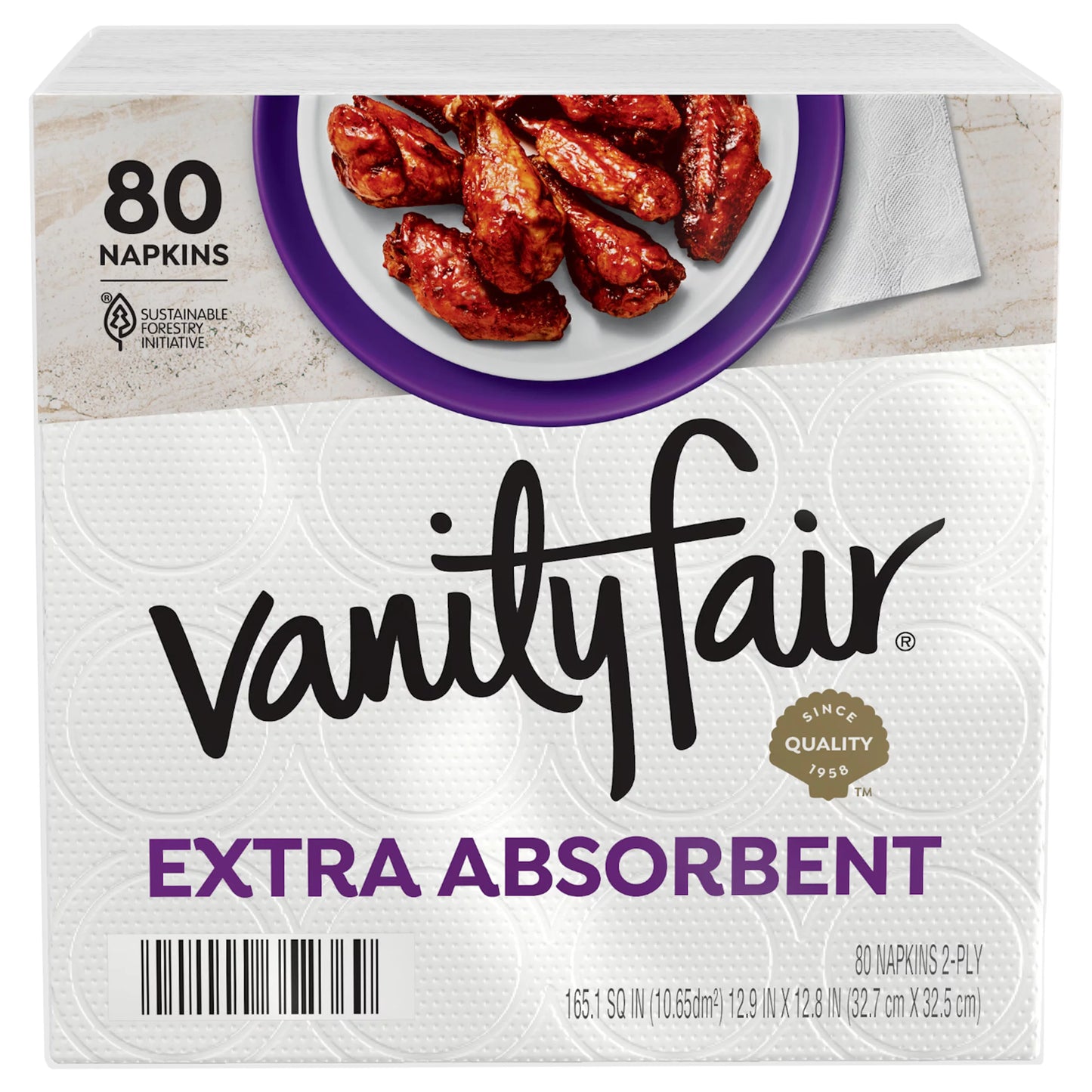 Vanity Fair 2-Ply Extra Absorbent Napkins 80 ct.