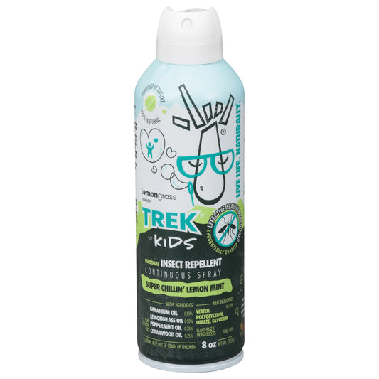 Lemongrass Farms Trek Personal Insect Repellent, for Kids, Super Chillin' Lemon Mint, Spray 8 ounce
