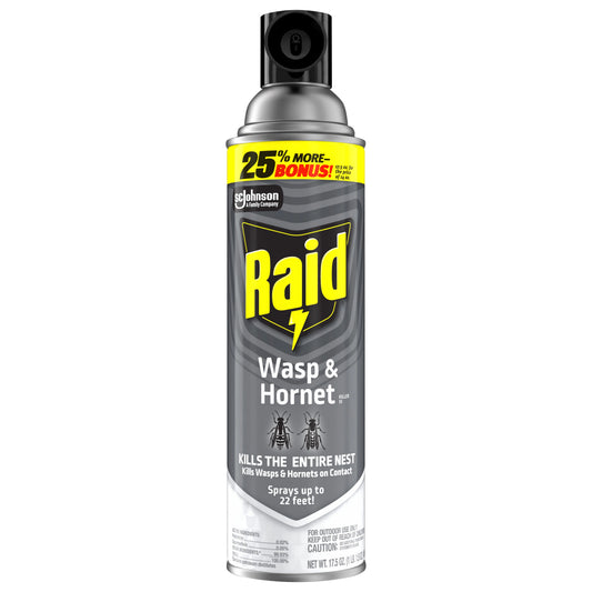 Raid Wasp & Hornet Killer, Outdoor Flying Insect Spray, 17.5 oz 17.5 ounce