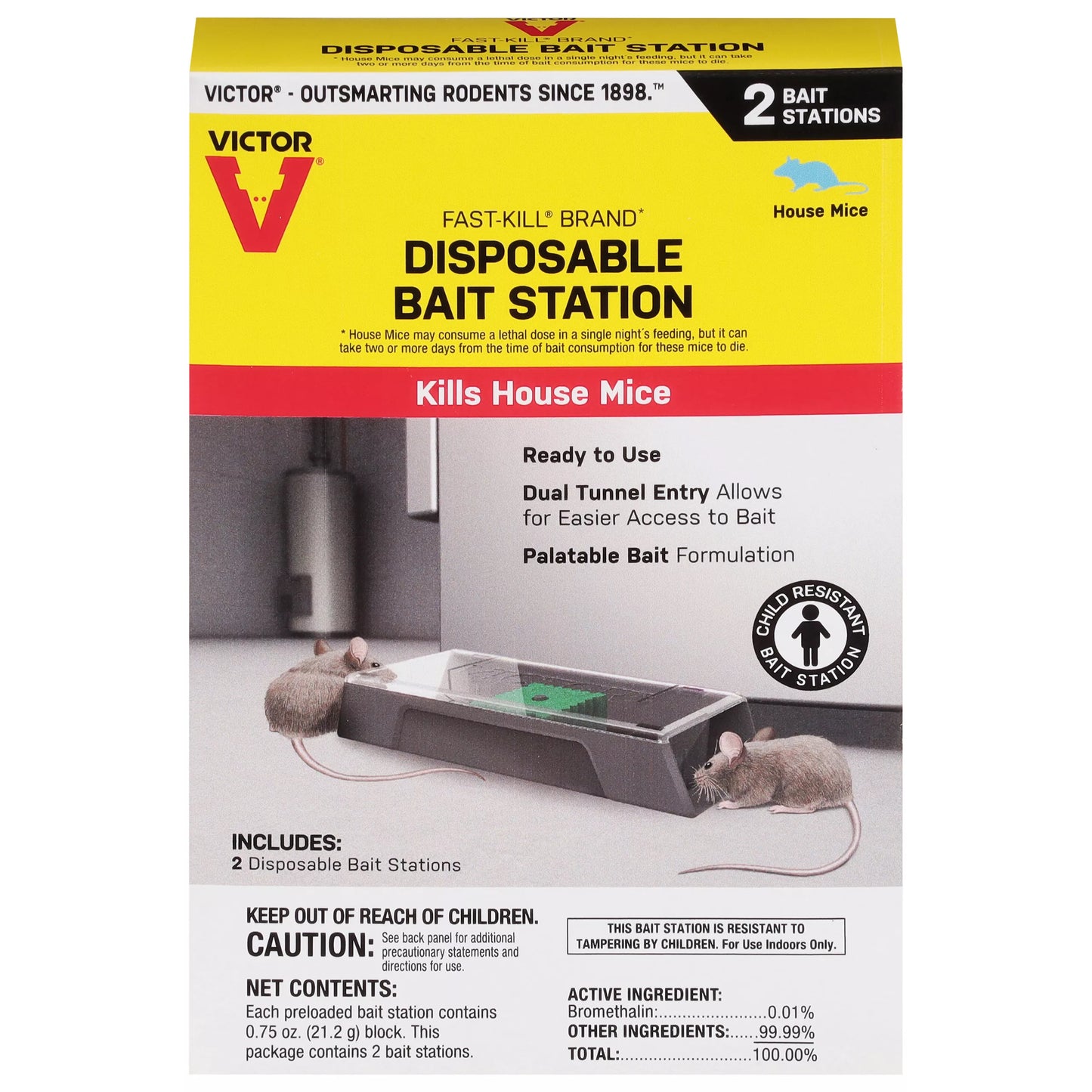 Victor Fast-Kill Bait Station, Disposable 2 each