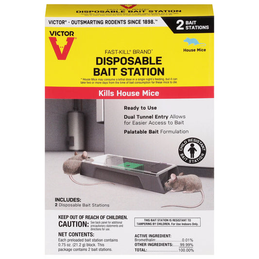 Victor Fast-Kill Bait Station, Disposable 2 each