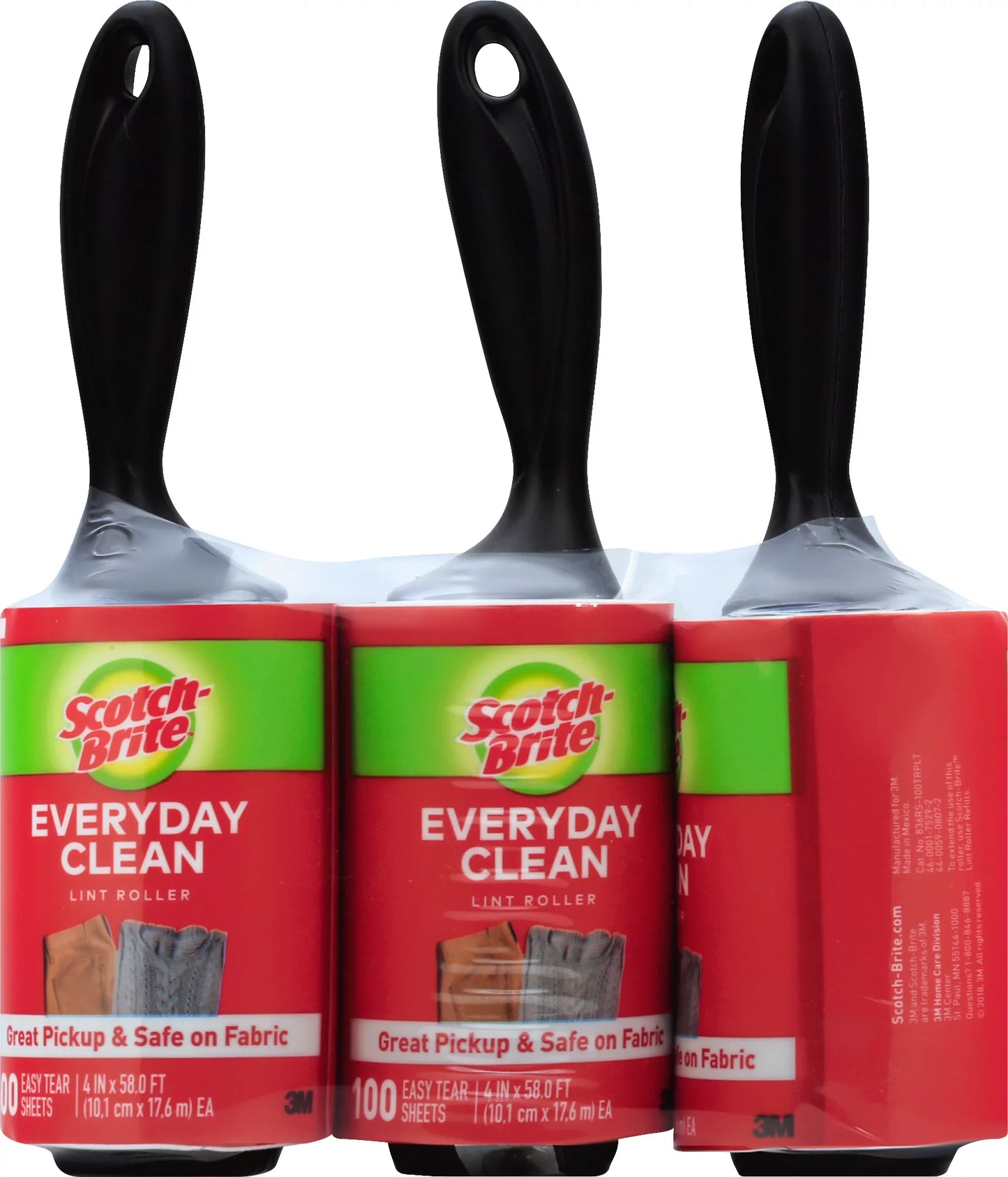 Scotch Brite Lint Rollers, Everyday Clean, Value Pack 3 each