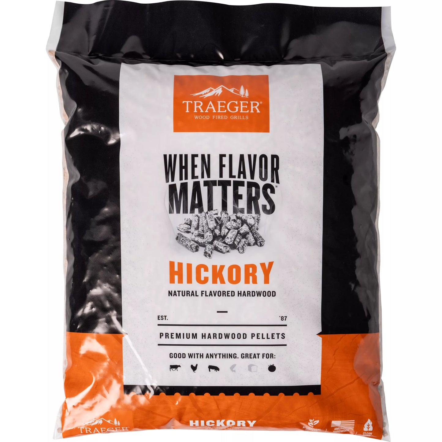 TRAEGER PELLET GRILLS LLC Hickory Pellets 18 lb.