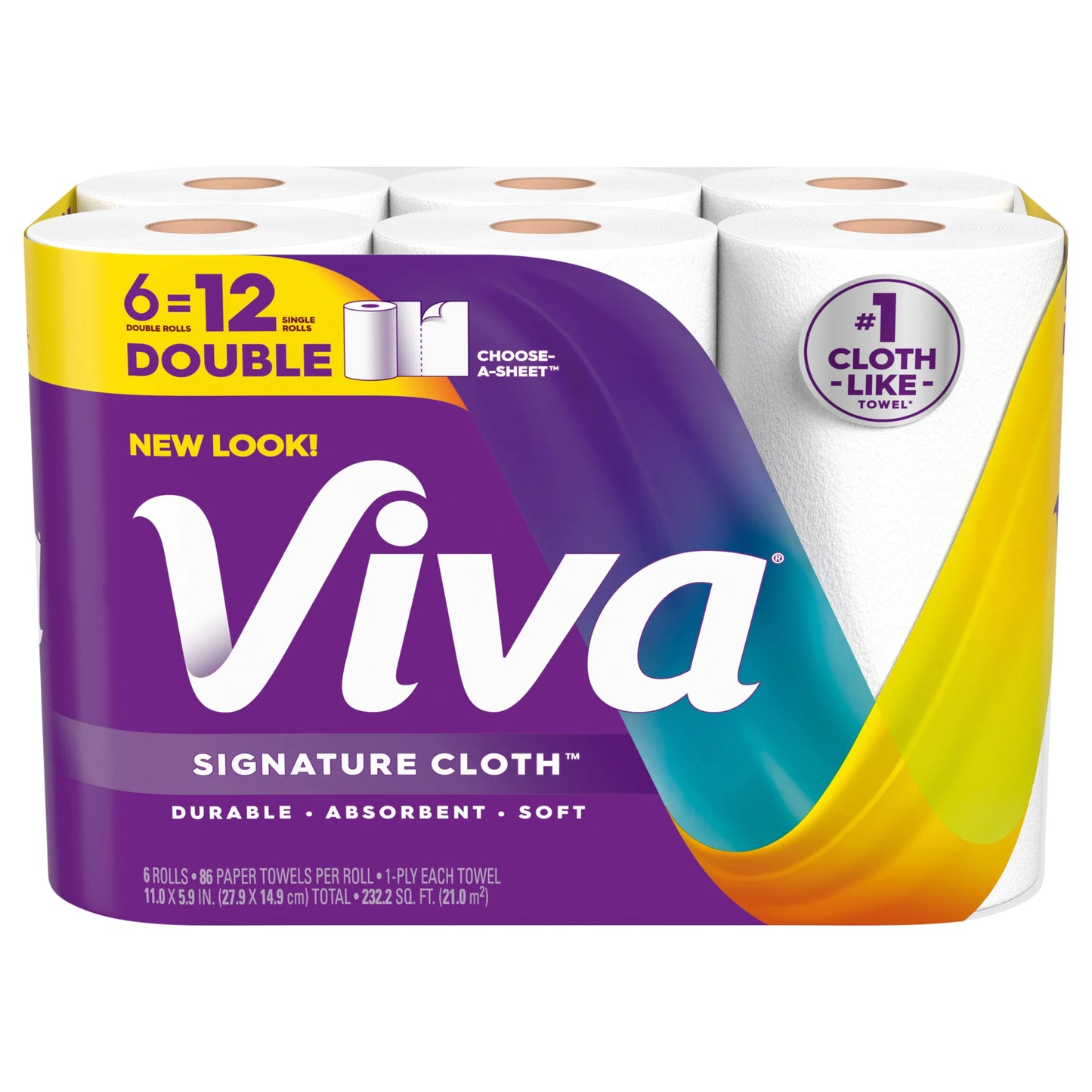 Viva Signature Cloth 1-Ply Choose-A-Sheet Double Rolls Paper Towels 232.2 sq. ft.