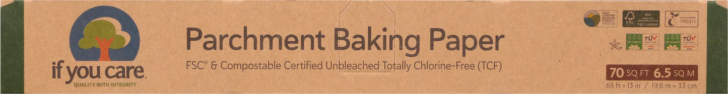 If You Care Baking Paper, Parchment, 70 Square Feet 70 sq. ft.
