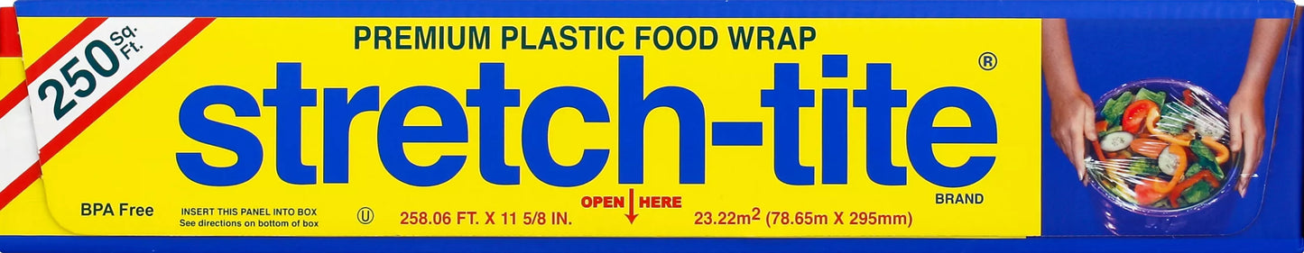 Stretch-tite Plastic Food Wrap, Premium, 250 Square Feet 250 sq. ft.