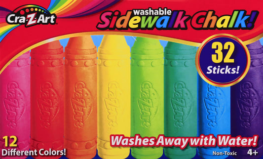 Cra Z Art Sidewalk Chalk, Washable 32 ct.